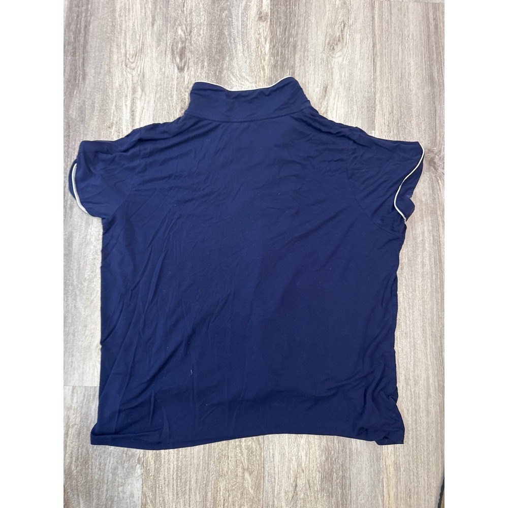Nordstrom Moonlight Eco Pajamas Set Navy Blue White Piping Short Sleeve XL - Picture 13 of 13